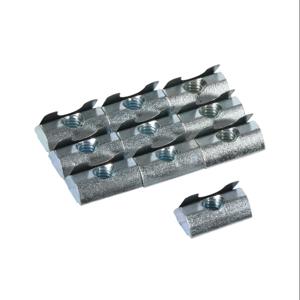 FATH 151098 Roll-In Nut, Silver, 1/4-20 Unc, Zinc Plated Steel, Slot Size 8, Pack Of 10 | CV7UHV