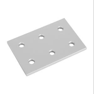 FATH 151114 Rectangular Flat Plate, Silver, 6 Holes, Anodized Aluminum, Slot Size 8 | CV7VCA