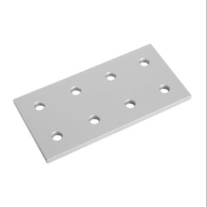 FATH 151115 Rectangular Flat Plate, Silver, 8 Holes, Anodized Aluminum, Slot Size 8 | CV7VCB