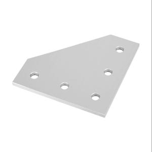 FATH 151117 Flat Plate, Silver, 90-Deg., 5 Holes, Anodized Aluminum, Slot Size 8 | CV7VCD