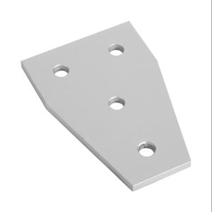 FATH 151118 T-förmige flache Platte, Silber, 4 Löcher, eloxiertes Aluminium, Schlitzgröße 8 | CV7VCE