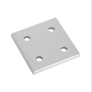 FATH 151191 Quadratische flache Platte, Silber, 4 Löcher, eloxiertes Aluminium, Schlitzgröße 8 | CV7VCM