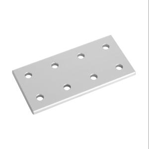FATH 151192 Rechteckige flache Platte, Silber, 8 Löcher, eloxiertes Aluminium, Schlitzgröße 8 | CV7VCN