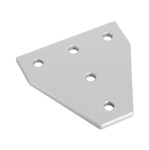 FATH 151194 T-Shaped Flat Plate, Silver, 5 Holes, Anodized Aluminum, Slot Size 8 | CV7VCQ