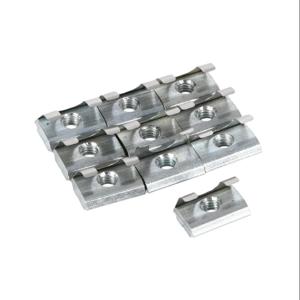 FATH 151239 Roll-In Nut, Silver, M6-1.0, Zinc Plated Steel, Slot Size 10, Pack Of 10 | CV7UJE