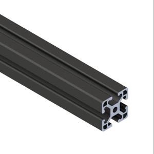 SURE FRAME 1515BL Light T-Slotted Rail, Black, 6063-T6 Anodized Aluminum Alloy, Cut To Length | CV7WWR