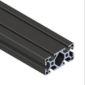 SURE FRAME 1530BL Light T-Slotted Rail, Black, 6063-T6 Anodized Aluminum Alloy, Cut To Length | CV7WWW