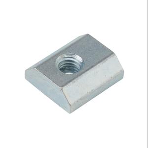 FATH 162884 Slide-In Nut, Silver, M6-1.0, Zinc Plated Steel, Slot Size 8, Pack Of 10 | CV7UJZ