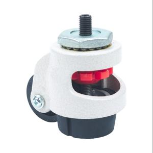 FATH 163010 Leveling Caster, Off-White, M12-1.75, Die-Cast Aluminum/Steel/Nylon/Rubber | CV7FBY
