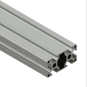 SURE FRAME 30-3060C Standard T-Slotted Rail, Silver, 6063-T6 Anodized Aluminum Alloy, Cut To Length | CV7WXD
