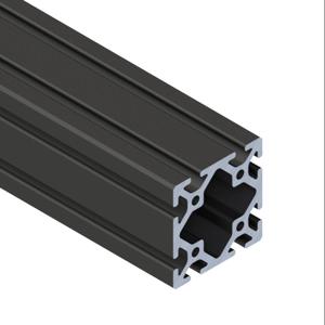 SURE FRAME 3030B Standard T-Slotted Rail, Black, 6063-T6 Anodized Aluminum Alloy, Cut To Length | CV7WXE