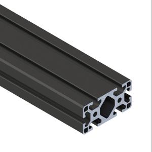 SURE FRAME 40-4080BL Light T-Slotted Rail, Black, 6063-T6 Anodized Aluminum Alloy, Cut To Length | CV7WXN