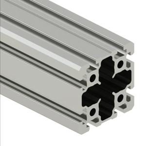 SURE FRAME 45-9090C Standard T-Slotted Rail, Silver, 6063-T6 Anodized Aluminum Alloy, Cut To Length | CV7WXY