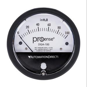 PROSENSE DGA-100 Differential Pressure Gauge, 4 Inch Dial Dia., 0 To 100.0 Inch Of Water Column | CV7NQV