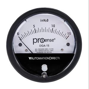 PROSENSE DGA-15 Differential Pressure Gauge, 4 Inch Dial Dia., 0 To 15.0 Inch Of Water Column | CV7NQX