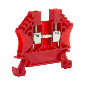 DINNECTOR DN-T12RED-A Einstufiger Schraubklemmenblock, Rot, 20 A, 35-mm-DIN-Schienenmontage, 100er-Pack | CV8CVD