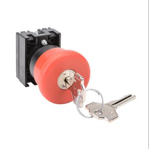 NITRA ECP3141 Pneumatic Pushbutton, IP65, 22mm, Key Operated Release, Operator Only, Plastic Base | CV7WGD