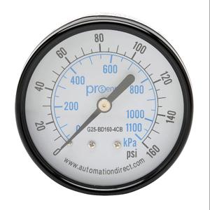 PROSENSE G25-BD160-4CB Mechanisches Manometer, 2.5 Zoll Durchmesser, 0 bis 160 Psig/0 bis 1100 Kpa | CV7NTW