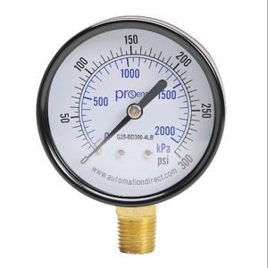 PROSENSE G25-BD300-4LB Mechanical Pressure Gauge, 2.5 Inch Dia., 0 To 300 Psig/0 To 2000 Kpa | CV7NUA
