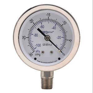 PROSENSE G25-SDV-4LS Mechanical Pressure Gauge, 2.5 Inch Dia., -30 To 0 In Hg VACuum/-100 To 0 Kpa | CV7NUZ