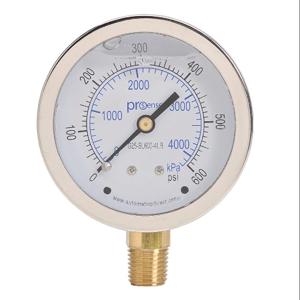 PROSENSE G25-SL600-4LB Mechanical Pressure Gauge, 2.5 Inch Dia., 0 To 600 Psig/0 To 4200 Kpa | CV7NWJ