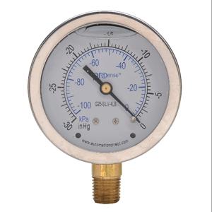 PROSENSE G25-SLV-4LB Mechanical Pressure Gauge, 2.5 Inch Dia., -30 To 0 In Hg VACuum/-100 To 0 Kpa | CV7NWT
