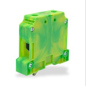 KONNECT-IT KN-G1/0-5 Grounding Terminal Block, Green And Yellow, 35mm Din Rail Mount, Pack Of 5 | CV8CXX