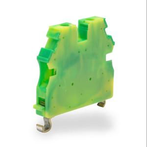 KONNECT-IT KN-G10SP-10 Grounding Terminal Block, Green And Yellow, 35mm Din Rail Mount, Pack Of 10 | CV8CYB