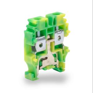 KONNECT-IT KN-MG10 Mini Grounding Terminal Block, Green And Yellow, 15mm Din Rail Mount, Pack Of 50 | CV8CYX