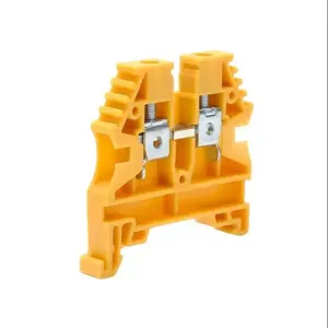 KONNECT-IT KN-T10YEL-25 Terminal Block, 26-10 Awg, Yellow, 30A, 35mm Din Rail Mount, Pack Of 25 | CV7DGT