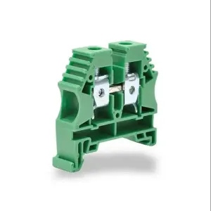 KONNECT-IT KN-T6GRN Terminal Block, 16-6 Awg, Green, 65A, 35mm Din Rail Mount, Pack Of 100 | CV7DHG