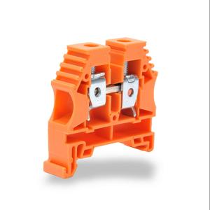 KONNECT-IT KN-T6ORG Terminal Block, 16-6 Awg, Orange, 65A, 35mm Din Rail Mount, Pack Of 100 | CV7DHJ