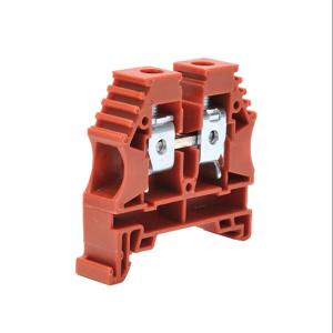 KONNECT-IT KN-T6RED-25 Terminal Block, 16-6 Awg, Red, 65A, 35mm Din Rail Mount, Pack Of 25 | CV8DBK