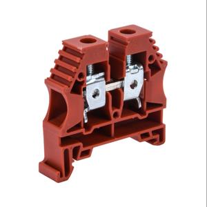 KONNECT-IT KN-T6RED-50 Terminal Block, 16-6 Awg, Red, 65A, 35mm Din Rail Mount, Pack Of 50 | CV8DBL