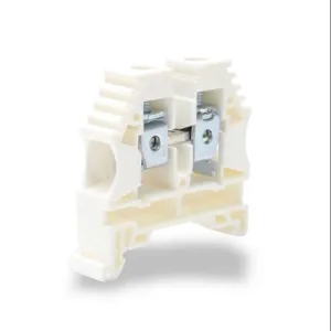 KONNECT-IT KN-T6WHT Terminal Block, 16-6 Awg, White, 65A, 35mm Din Rail Mount, Pack Of 100 | CV7DHL