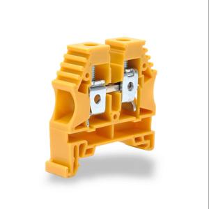 KONNECT-IT KN-T6YEL Klemmenblock, 16–6 Awg, gelb, 65 A, 35 mm DIN-Schienenmontage, 100 Stück | CV7DHM