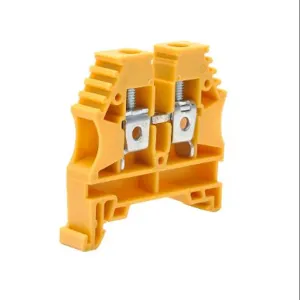 KONNECT-IT KN-T8YEL-25 Terminal Block, 26-8 Awg, Yellow, 50A, 35mm Din Rail Mount, Pack Of 25 | CV7DJC