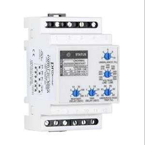 PROSENSE PMRU-2C-500A Phase Monitor Relay, 3-Phase, 35mm Din Rail Mount, Finger-Safe, 190-500 VAC Input Voltage | CV7XRY