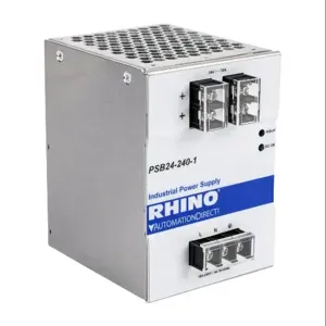 RHINO PSB24-240-1 Switching Power Supply, 24 VDC At 10A/240W, 120/240 VAC Or 120-375 VDC Nominal Input | CV7VNE