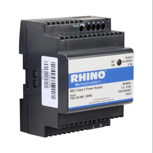 RHINO PSC-24-060 Schaltnetzteil, 24 VDC bei 2.5 A/60 W, 120/240 VAC Nenneingang, 1-phasig, geschlossen | CV7VNW