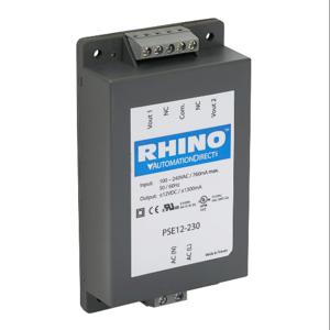 RHINO PSE12-230 Switching Power Supply, +/-12 VDC At 1.3A/30W, 120/240 VAC Or 120-370 VDC Nominal Input | CV7VPJ