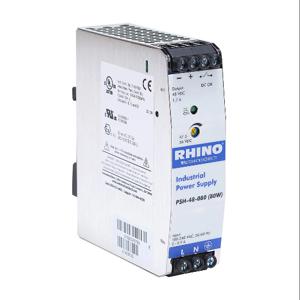 RHINO PSH-48-080 Switching Power Supply, 48 VDC At 1.7A/80W, 120/240 VAC Nominal Input, 1-Phase, Enclosed | CV7VQC