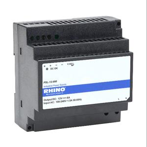 RHINO PSL-12-090 Switching Power Supply, 12 VDC At 6A/72W, 120/240 VAC Or 125-375 VDC Nominal Input | CV7VQL