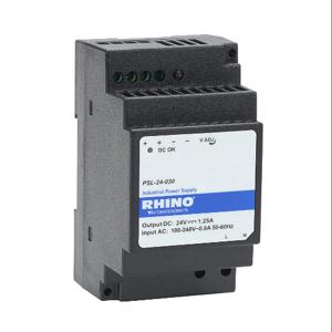 RHINO PSL-24-030 Switching Power Supply, 24 VDC At 1.25A/30W, 120/240 VAC Or 125-375 VDC Nominal Input | CV7VQN