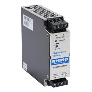 RHINO PSM24-REM360S Redundancy Module, 2 Inputs, 24 VDC Nominal Input, 24-27 VDC Output, 15A, Alarm Contact | CV7TVE