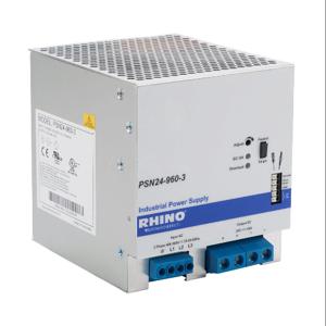 RHINO PSN24-960-3 Switching Power Supply, 24 VDC At 40A/960W, 480 VAC Nominal Input, 3-Phase, Enclosed | CV7VRF