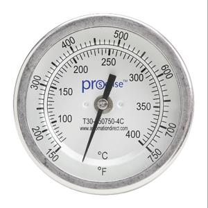 PROSENSE T30-150750-4C Bi-Metal Dial Thermometer, 3 Inch Dia., 4 Inch Insertion Length | CV8DDA