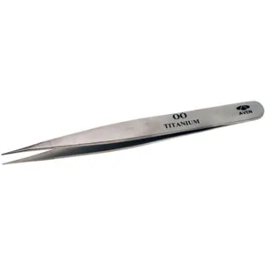 AVEN 18032TT Precision Tweezer Titanium 4-1/2 In | AA8QJF 19MT05