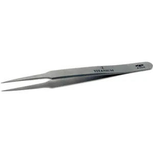 AVEN 18046TT Precision Tweezer Titanium 4-1/2 In | AA8QJJ 19MT08