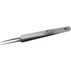 AVEN 18062TT Precision Tweezer Titanium 4-1/2 In | AA8QJP 19MT13